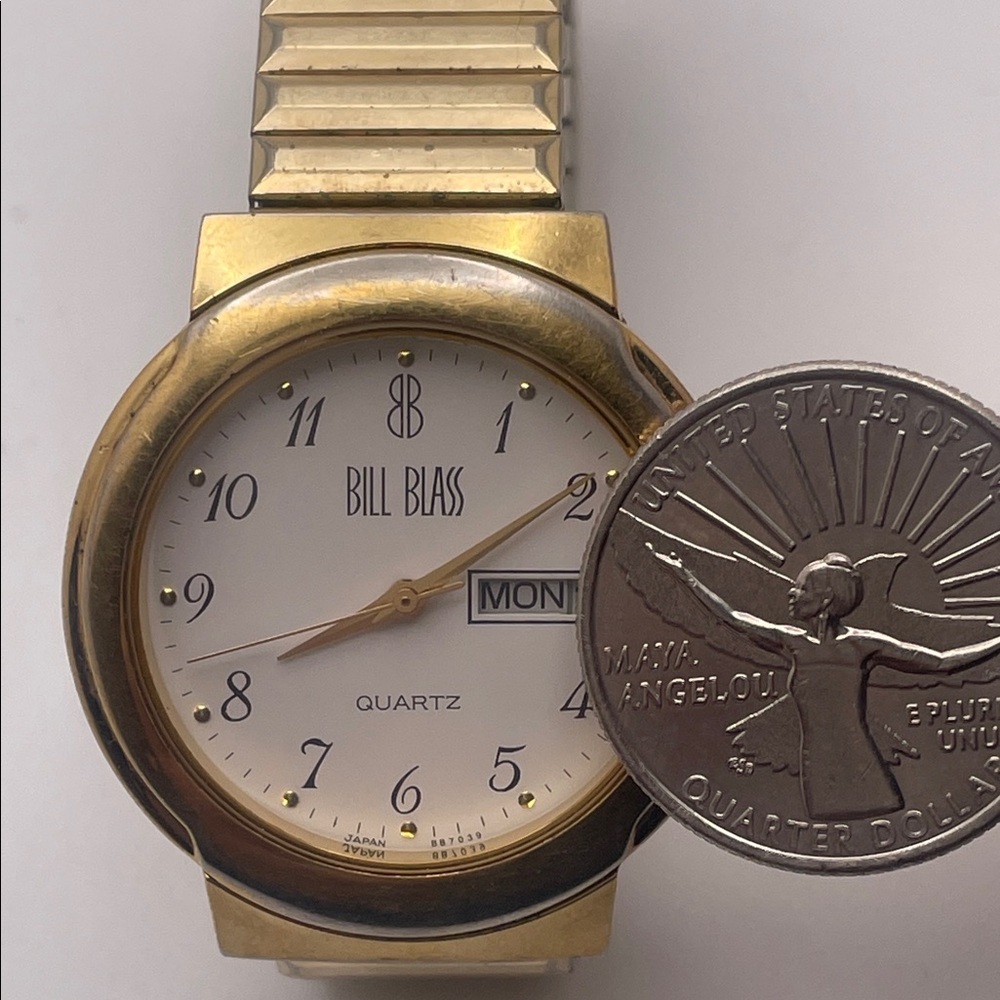 Bill Blass Gold Quartz Watch with White Dial - Picture 7 of 7